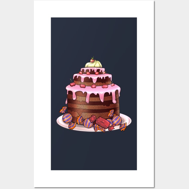 Yummy Cake Wall Art by Bootyfreeze